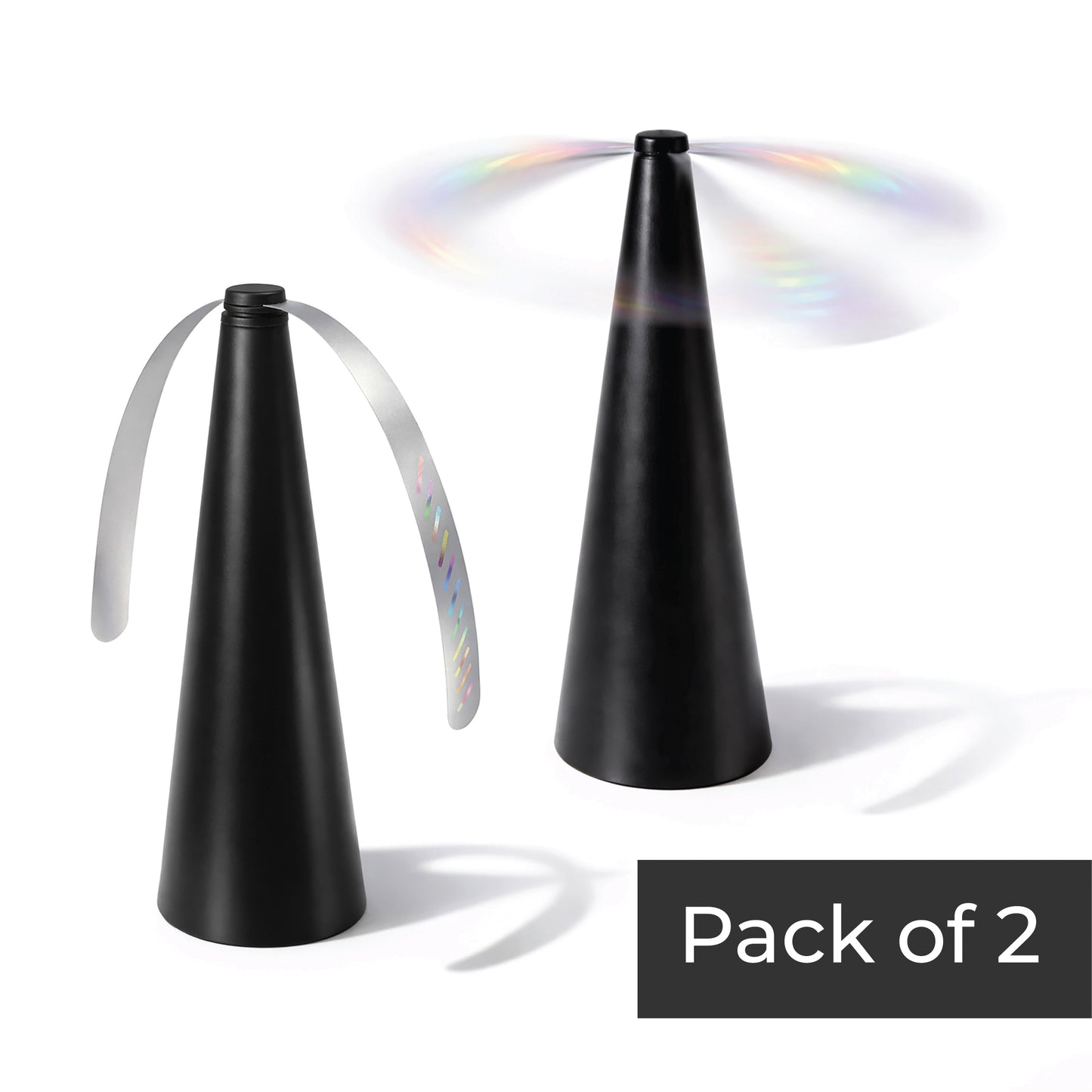 Fly Repellent Table Fans Set of 2 | Battery Powered Fly Deterrent for BBQs & Outdoor Dining