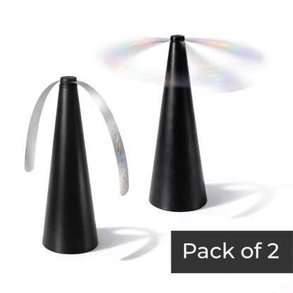 Fly Repellent Table Fans Set of 2 | Battery Powered Fly Deterrent for BBQs & Outdoor Dining