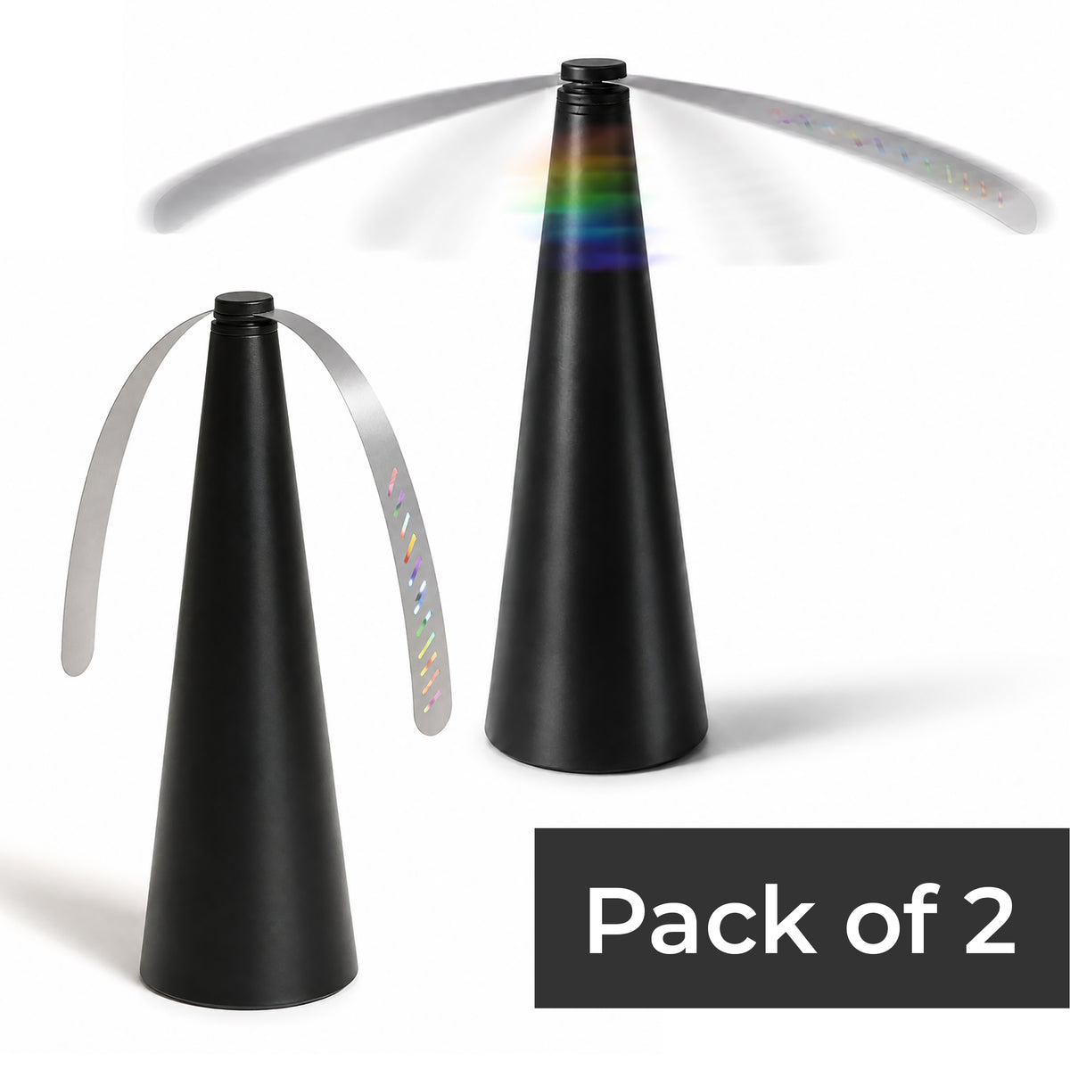 Fly Repellent Table Fans Set of 2 Battery Powered Fly Deterrent for BBQs & Outdoor Dining