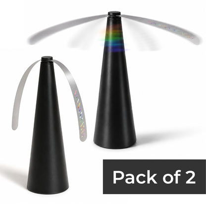 Fly Repellent Table Fans Set of 2 Battery Powered Fly Deterrent for BBQs & Outdoor Dining