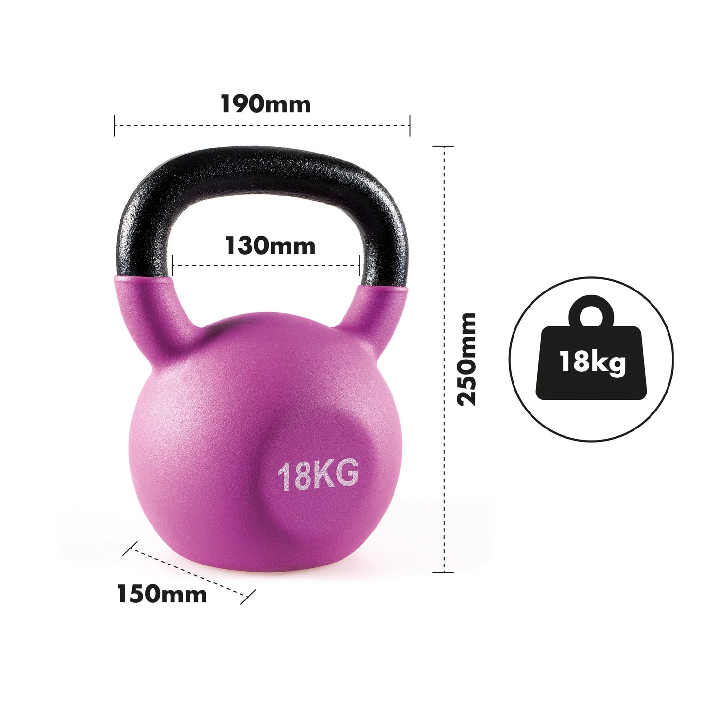 Neoprene Kettlebell - 18kgs