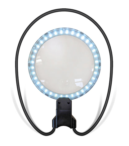 Illuminated Hands Free Magnifying Glass Round