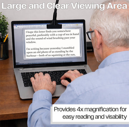 Large Hands Free Magnifier with Gooseneck Stability Stand