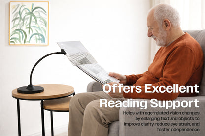 Large Hands Free Magnifier with Gooseneck Stability Stand