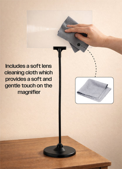 Large Hands Free Magnifier with Gooseneck Stability Stand