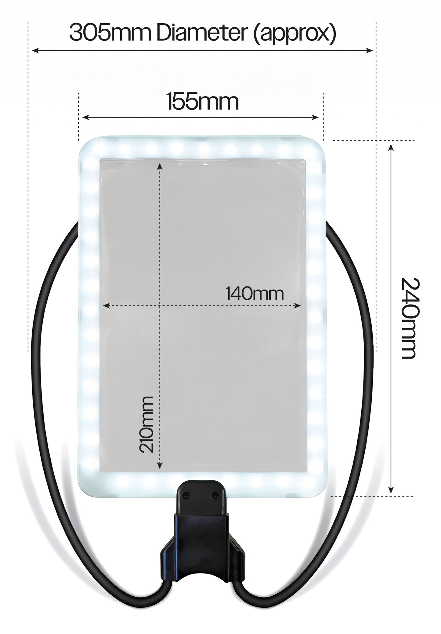 Neck Worn LED Illuminated Hands Free Magnifier