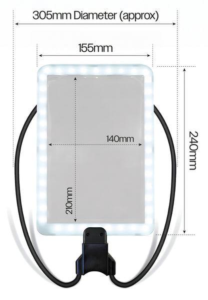 Neck Worn LED Illuminated Hands Free Magnifier