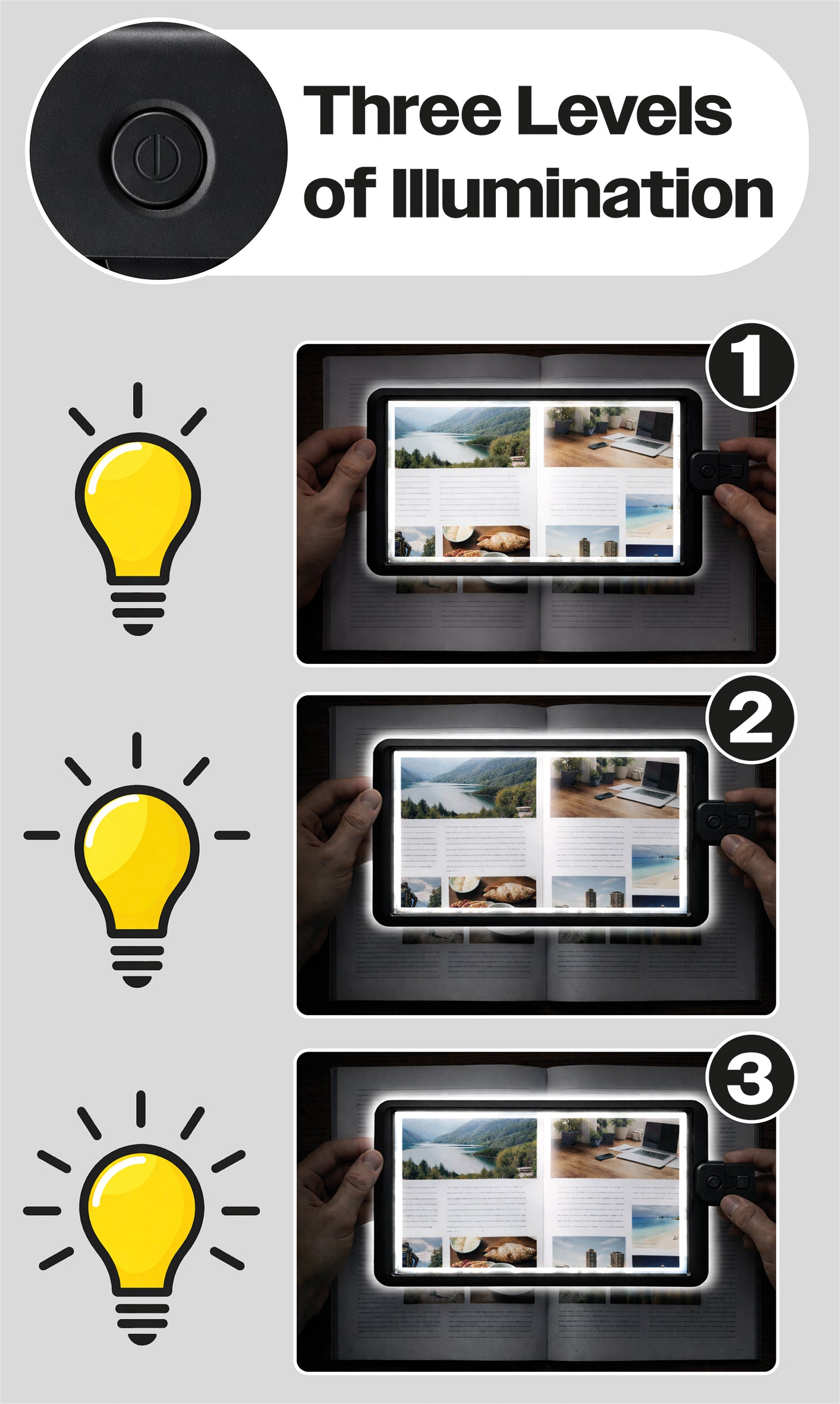 Neck Worn LED Illuminated Hands Free Magnifier