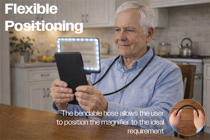 Bestfor LED Illuminated Hands‑Free Magnifier for Reading, Crafting & Hobbies – 5x Magnification