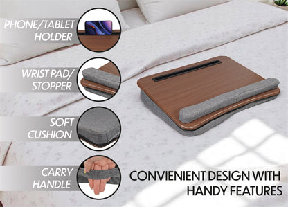 Wooden Laptop Tray with Cushion