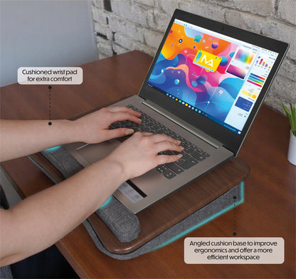Wooden Laptop Tray with Cushion