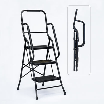Bestfor 3 Step Ladder with Handrails
