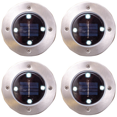 Solar Powered Buried Ground Light - Pack of 4