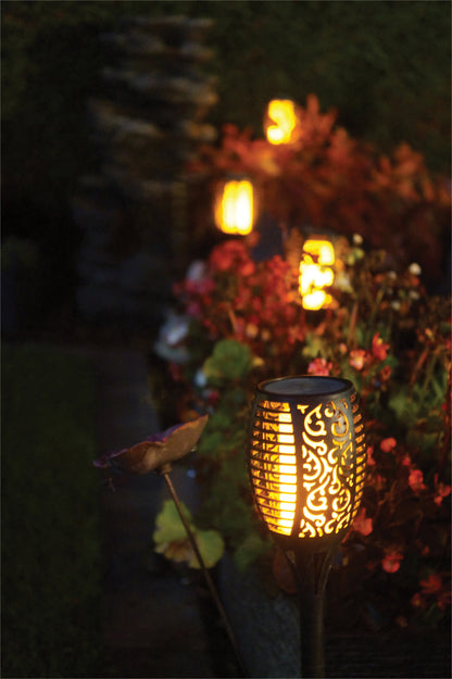 Solar Powered Torch Lights with Realistic Flickering Flame Effect