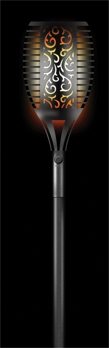 Solar Powered Torch Lights with Realistic Flickering Flame Effect - Pack of 4