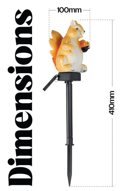 LED Solar Powered Squirrel Garden Stake Light