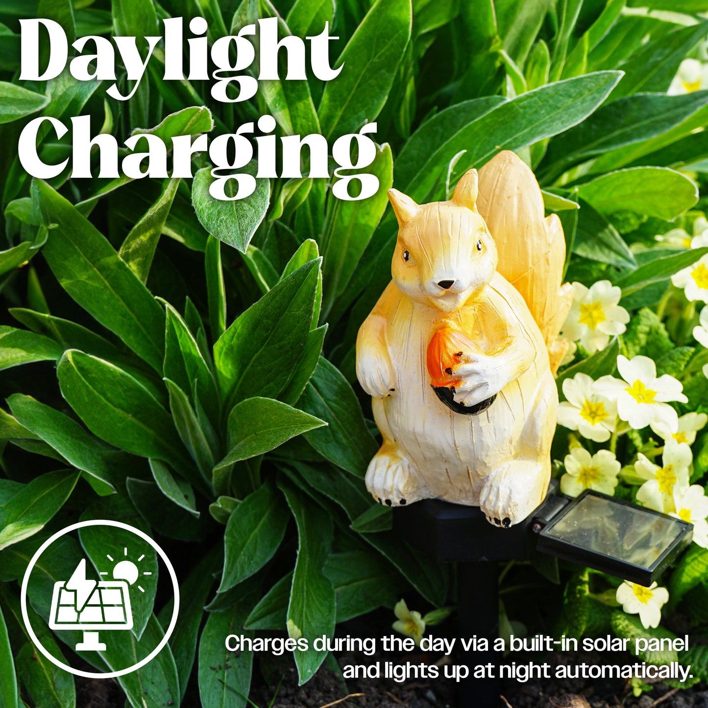 LED Solar Powered Squirrel Garden Stake Light