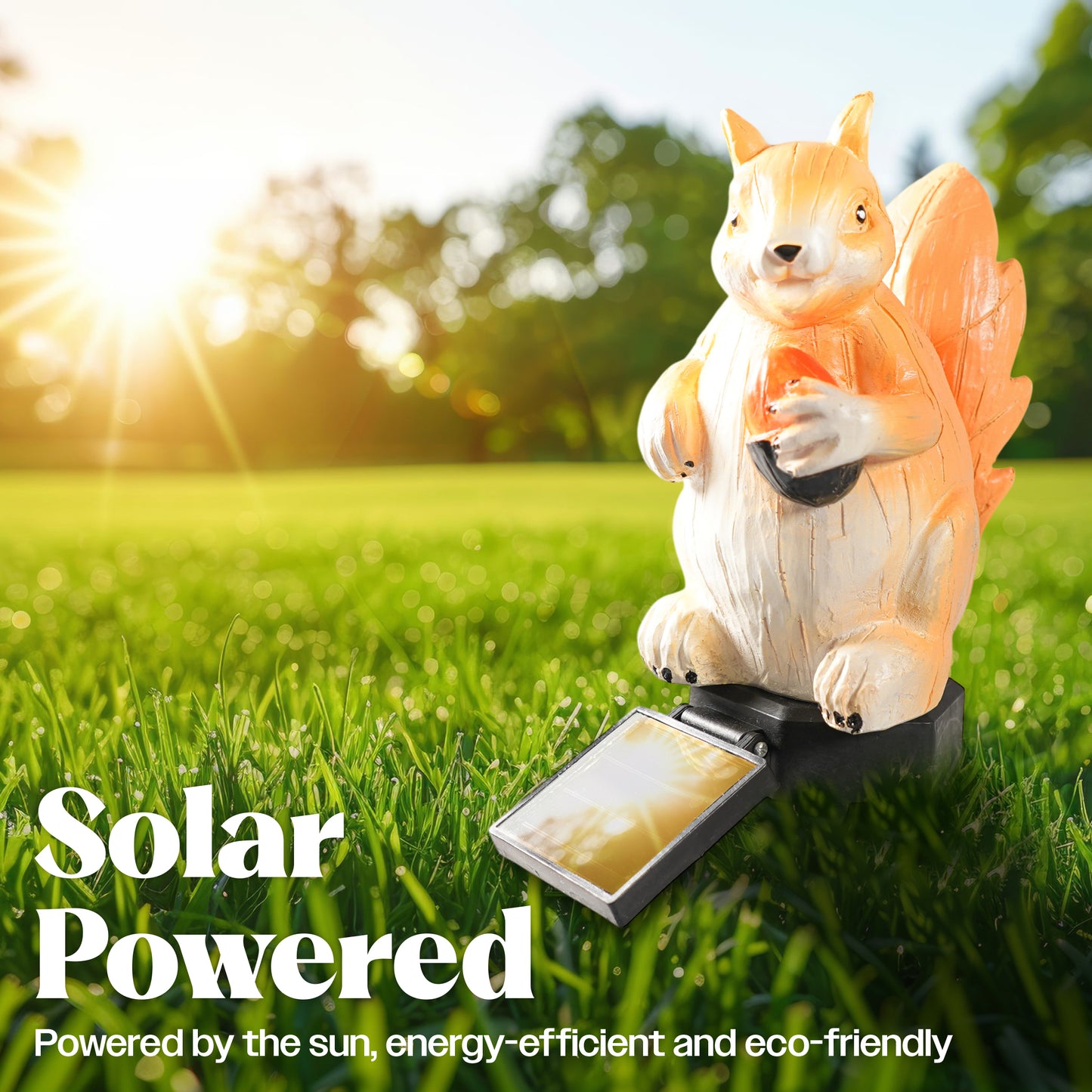 LED Solar Powered Squirrel Garden Stake Light