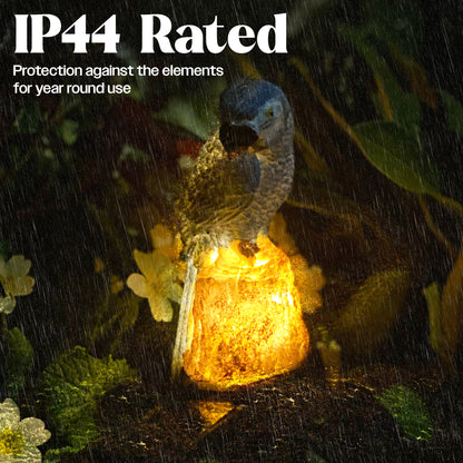 LED Solar Powered Blue Parrot Garden Stake Light
