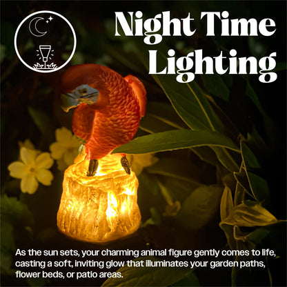 LED Solar Powered Multi Coloured Parrot Stake Light