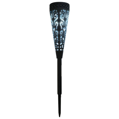 LED Solar Powered Multi Coloured Garden Torch Stake Light - Pack of 8