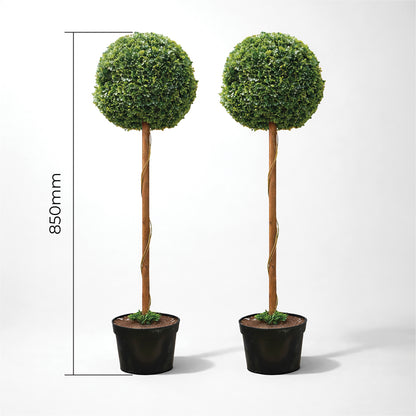 Artificial Topiary Ball Tree 85cm - Pack of 2