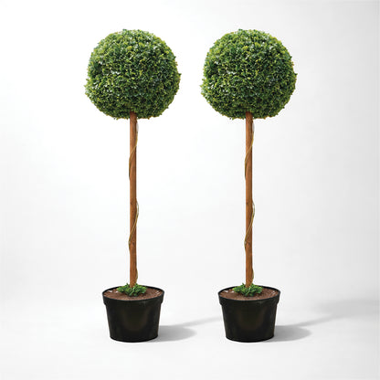 Artificial Topiary Ball Tree 120cm - Pack of 2