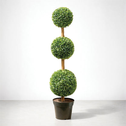 Artificial Topiary Triple Ball Tree 90cm