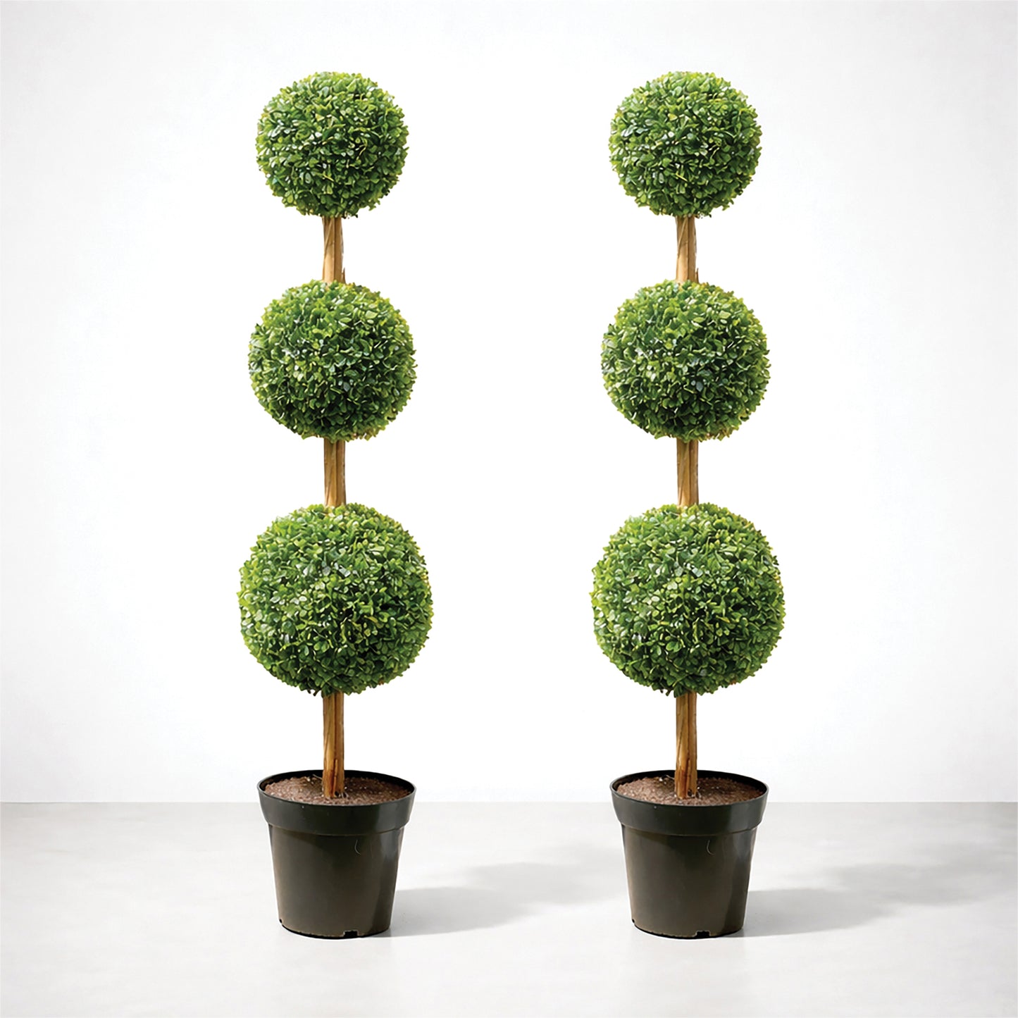 Artificial Topiary Triple Ball Tree 90cm - Pack of 2