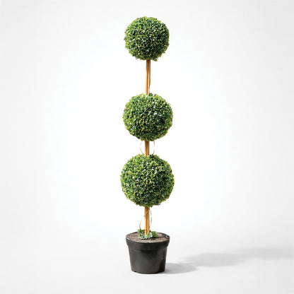 Artificial Topiary Triple Ball Tree 120cm
