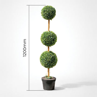Artificial Topiary Triple Ball Tree 120cm