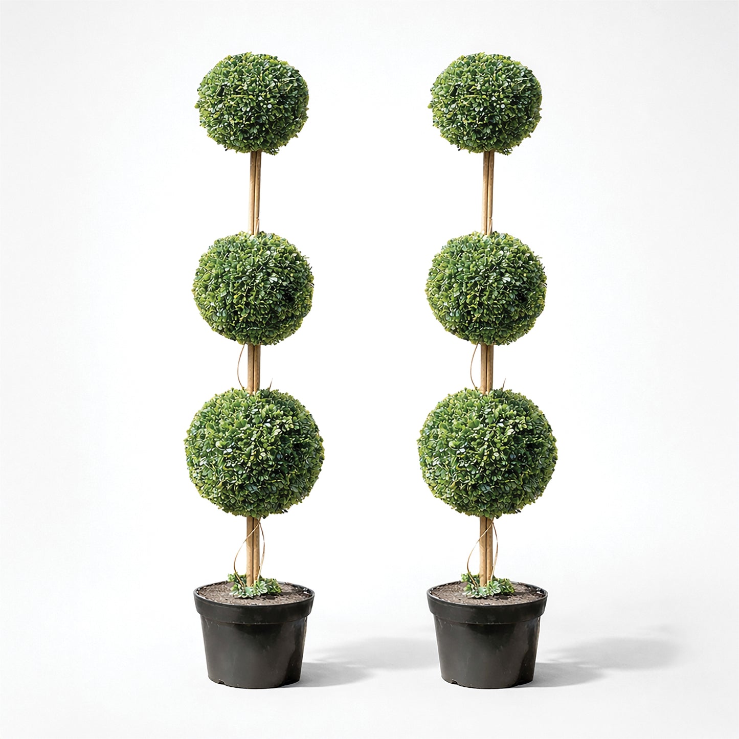 Artificial Topiary Triple Ball Tree 120cm - Pack of 2
