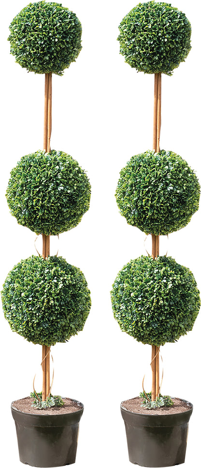 Artificial Topiary Ball Tree 120cm - Pack of 2