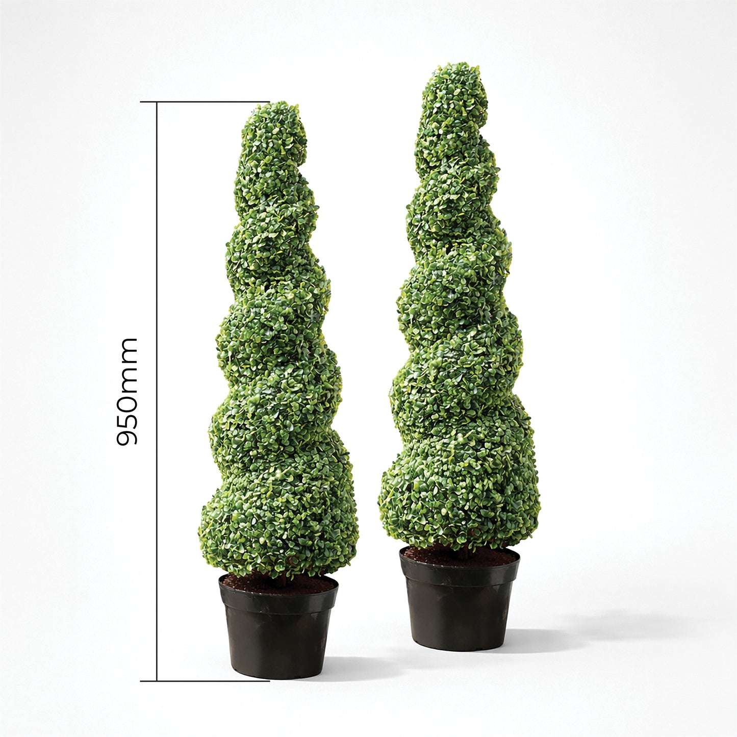 Artificial Topiary Spiral Tree 95cm - Pack of 2