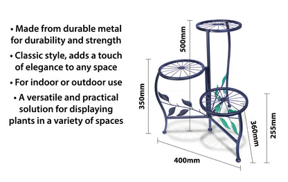 3 Tier Metal Plant Stand, Indoor/Outdoor