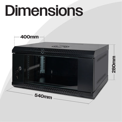 4U 19" Wall Rack 400mm Deep Welded