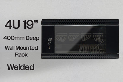 4U 19" Wall Rack 400mm Deep Welded