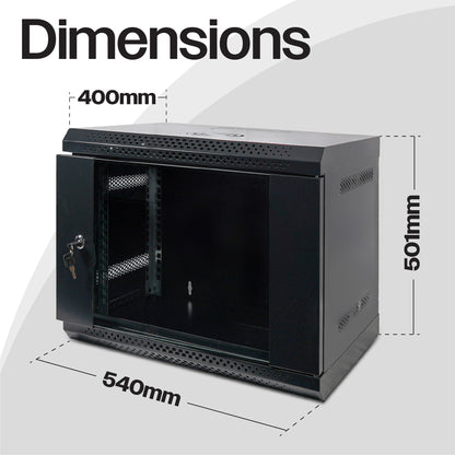 9U 19" Wall Rack 400mm Deep Welded