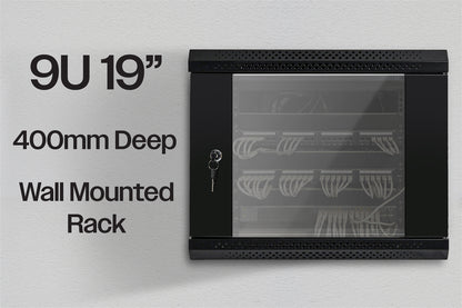 9U 19" Wall Rack 400mm Deep Welded