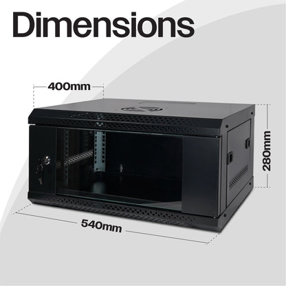 4U 19" Wall Mountable / Desktop 400mm Deep Flatpack Self Assembly Welded Steel Rack