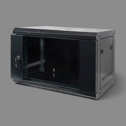 6U 19" Wall Mountable / Desktop 400mm Deep Flatpack Self Assembly Welded Steel Rack