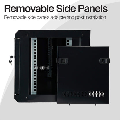 6U 19" Wall Mountable / Desktop 400mm Deep Flatpack Self Assembly Welded Steel Rack