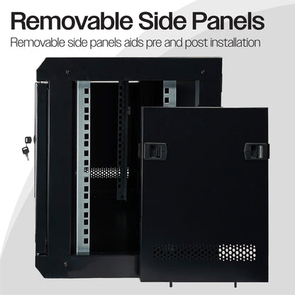 9U 19" Wall Mountable / Desktop 400mm Deep Flatpack Self Assembly Welded Steel Rack