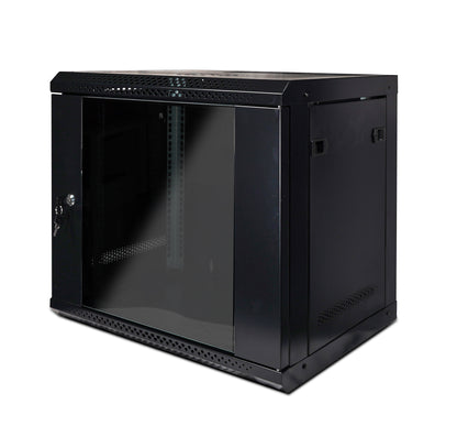 9U 19" Wall Mountable / Desktop 400mm Deep Flatpack Self Assembly Welded Steel Rack