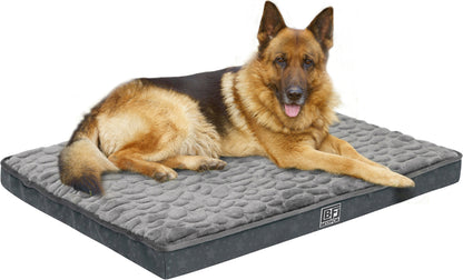 Pet Bed with Egg Crate Bamboo, Large - Charcoal