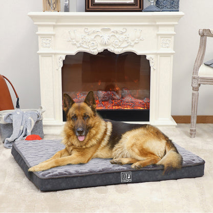 Pet Bed with Egg Crate Bamboo, Large - Charcoal