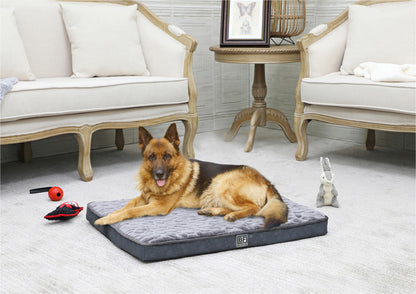 Pet Bed with Egg Crate Bamboo, Large - Charcoal