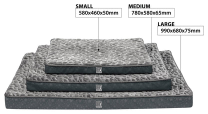 Pet Bed with Egg Crate Bamboo, Large - Charcoal