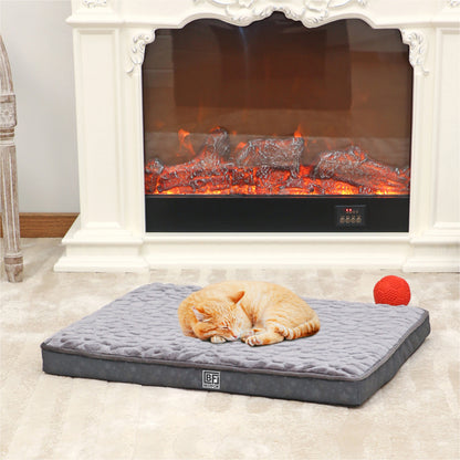 Pet Bed with Egg Crate Bamboo, Medium - Charcoal