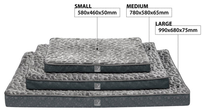 Pet Bed with Egg Crate Bamboo, Medium - Charcoal